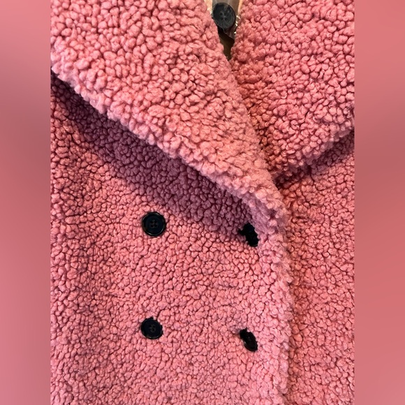 NWT J. Crew pink teddy fleece long trench women’s coat size xs x-small new - Picture 4 of 6